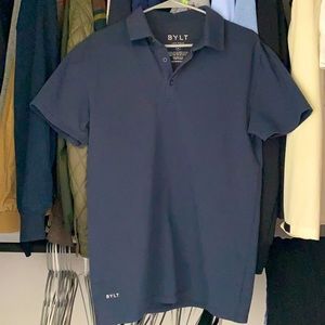 Bylt men’s lux polo size Medium in navy, casual day kinda shirt, stretchy/comfy